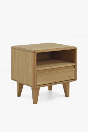 Nachtkommode Eiche Natural mit Schublade skandinavisch 50 cm